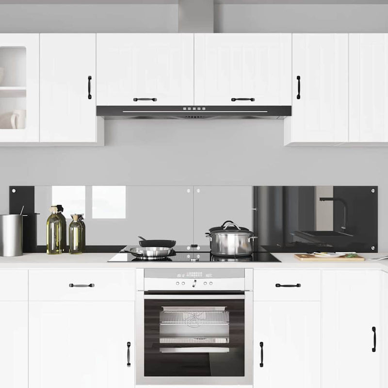 Load image into Gallery viewer, Vidaxl keuken spatscherm 2 pcs donkergrijs 110 x 40 cm gehard glas