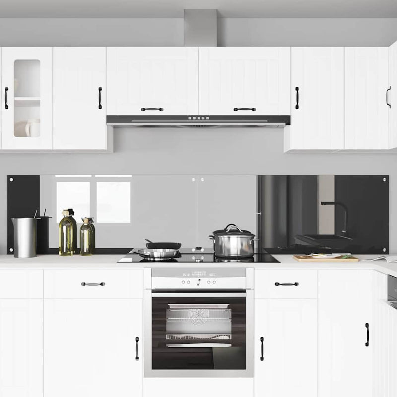 Load image into Gallery viewer, Vidaxl keuken spatscherm 2 pcs donkergrijs 120 x 50 cm gehard glas