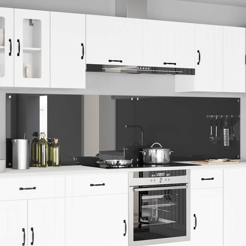 Load image into Gallery viewer, Vidaxl keuken spatscherm 2 pcs donkergrijs 120 x 60 cm gehard glas