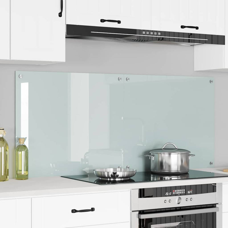 Load image into Gallery viewer, Vidaxl keuken achterwand 2 pcs wit 70 x 60 cm gehard glas