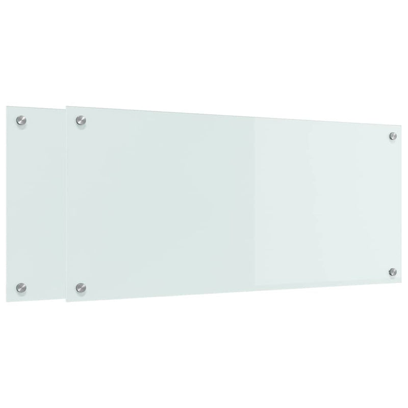 Load image into Gallery viewer, Vidaxl keuken achterwand 2 pcs wit 90 x 40 cm gehard glas