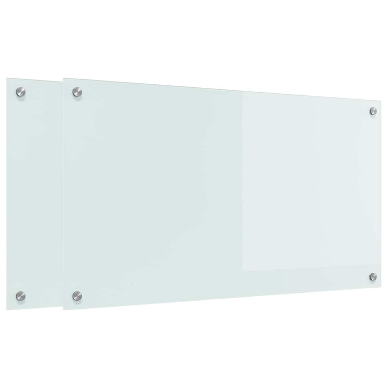 Load image into Gallery viewer, Vidaxl keuken achterwand 2 pcs wit 90 x 50 cm gehard glas