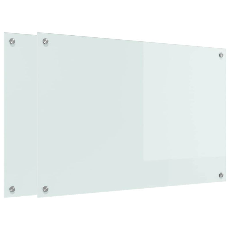 Load image into Gallery viewer, Vidaxl keuken achterwand 2 pcs wit 90 x 60 cm gehard glas