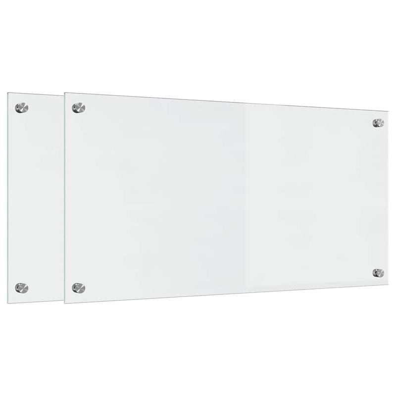 Load image into Gallery viewer, Vidaxl keuken achterwand 2 pcs doorzichtig 80 x 40 cm gehard glas