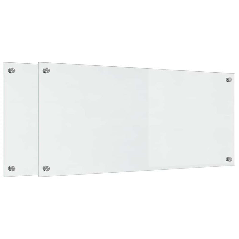 Load image into Gallery viewer, Vidaxl keuken achterwand 2 pcs doorzichtig 90 x 40 cm gehard glas