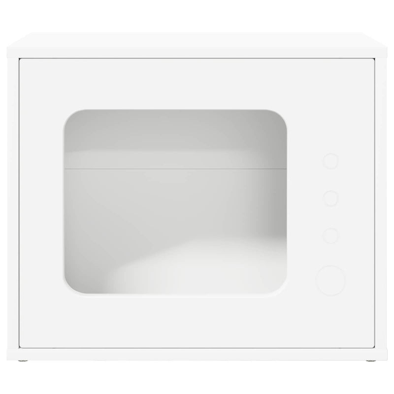Load image into Gallery viewer, Vidaxl kattenhuis wit 51 x 30 x 42 cm bewerkt hout