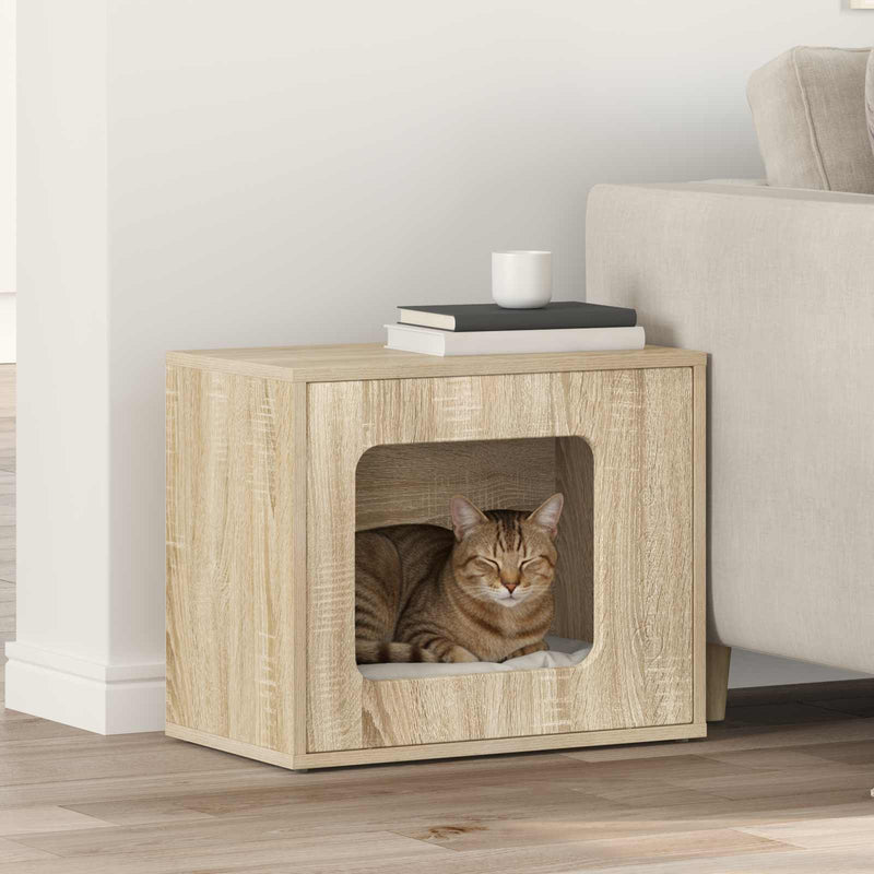 Load image into Gallery viewer, Vidaxl kattenhuis sonoma 51 x 30 x 42,5 cm bewerkt hout