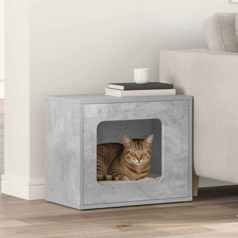 Load image into Gallery viewer, Vidaxl kattenhuis beton 51 x 30 x 42,5 cm bewerkt hout