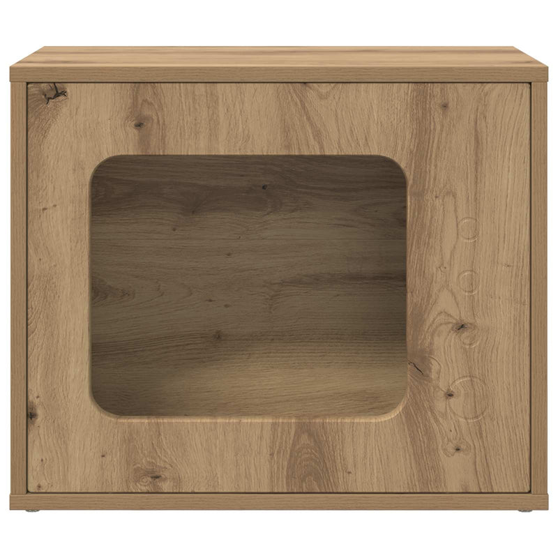 Load image into Gallery viewer, Vidaxl kattenhuis ambachtelijk eiken 51 x 30 x 42,5 cm bewerkt hout