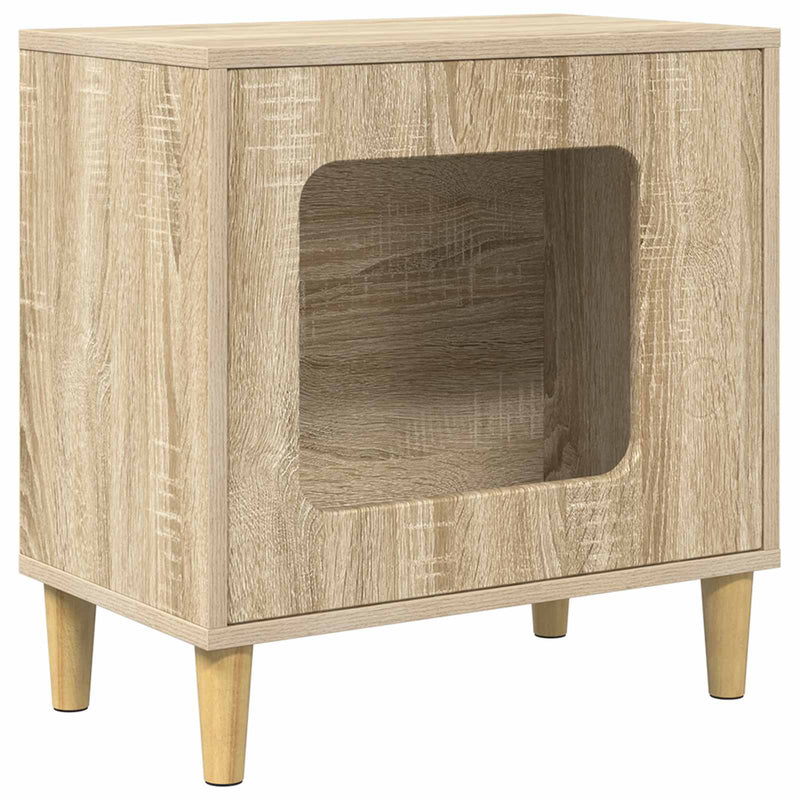 Load image into Gallery viewer, Vidaxl kattenhuis sonoma 51 x 30 x 52 cm bewerkt hout