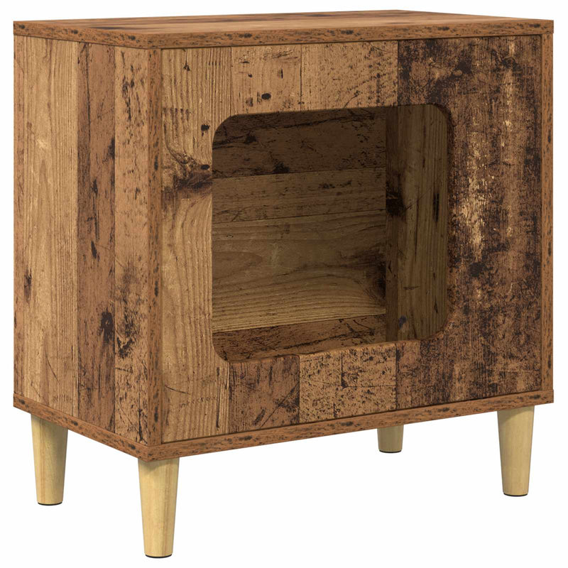 Load image into Gallery viewer, Vidaxl kattenhuis oudhout 51 x 30 x 52 cm bewerkt hout