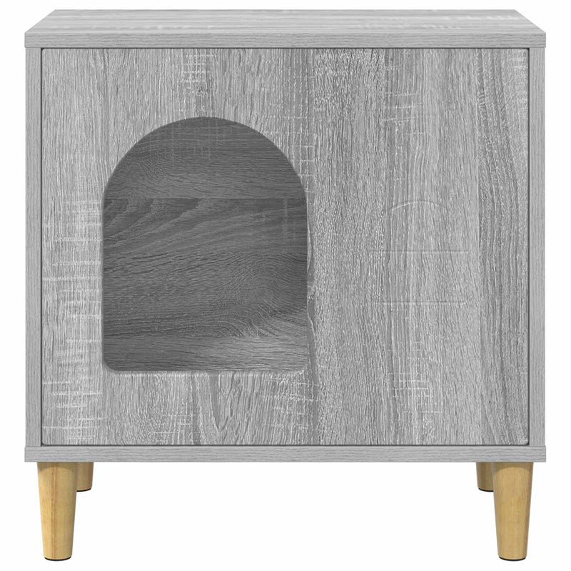 Load image into Gallery viewer, Vidaxl kattenhuis grijs sonoma 51 x 30 x 52 cm bewerkt hout