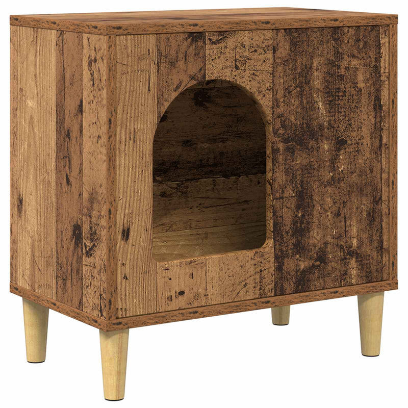 Load image into Gallery viewer, Vidaxl kattenhuis oudhout 51 x 30 x 52 cm bewerkt hout