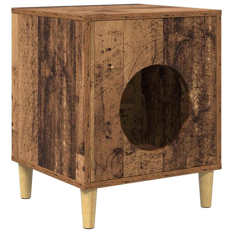 Load image into Gallery viewer, Vidaxl kattenhuis oudhout 42,5 x 40 x 53 cm bewerkt hout
