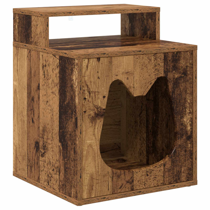 Load image into Gallery viewer, Vidaxl kattenhuis oudhout 42,5 x 40 x 53,5 cm bewerkt hout