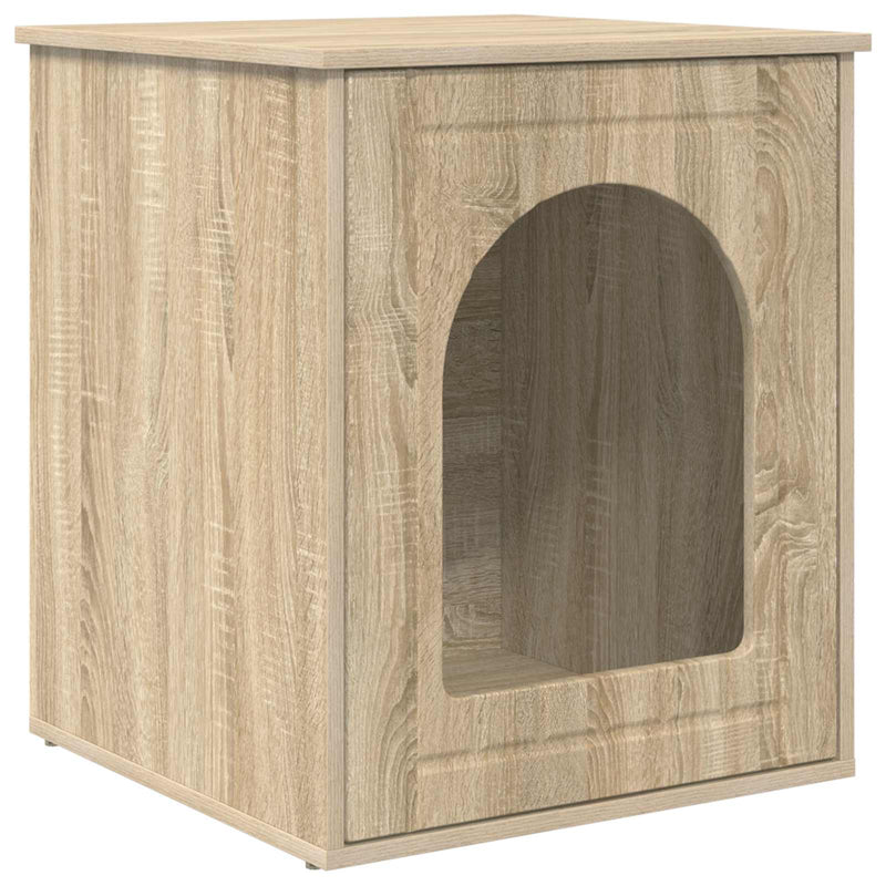 Load image into Gallery viewer, Vidaxl kattenhuis sonoma 53 x 52 x 62 cm bewerkt hout