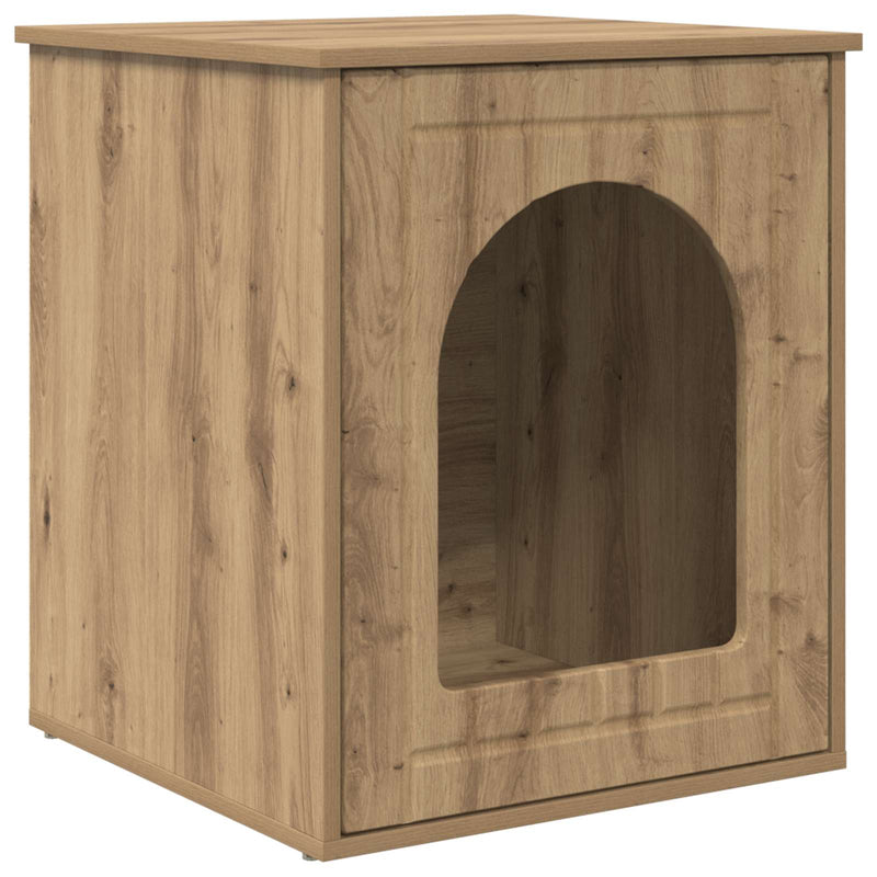 Load image into Gallery viewer, Vidaxl kattenhuis ambachtelijk eiken 53 x 52 x 62 cm bewerkt hout