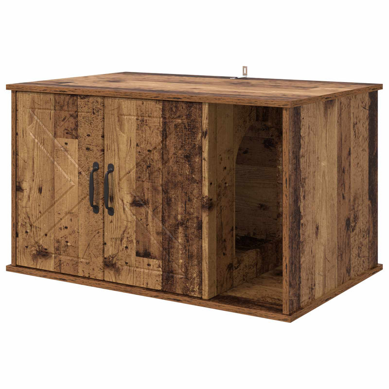 Load image into Gallery viewer, Vidaxl kattenhuis oudhout 85 x 55 x 50 cm bewerkt hout