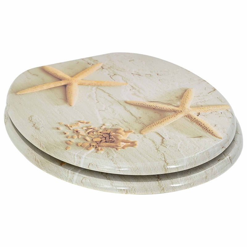 Load image into Gallery viewer, Vidaxl zachte sluit toiletbril 2 pcs geel en wit 44 x 38 cm mdf-plaat