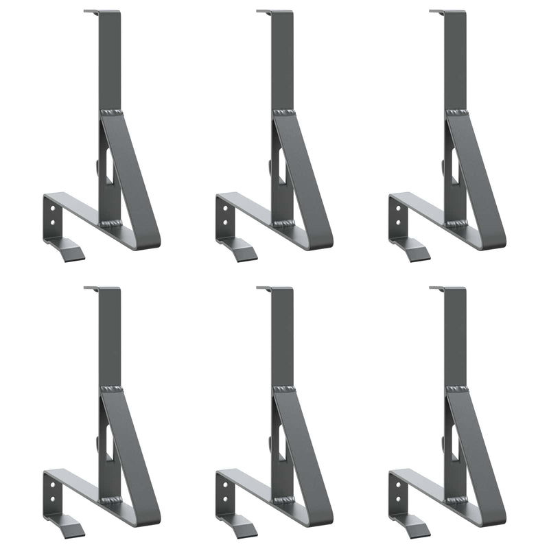 Load image into Gallery viewer, Vidaxl sneeuwbeveiligingsteun 6 pcs antraciet 29,5 x 3 x 34,5 cm staal