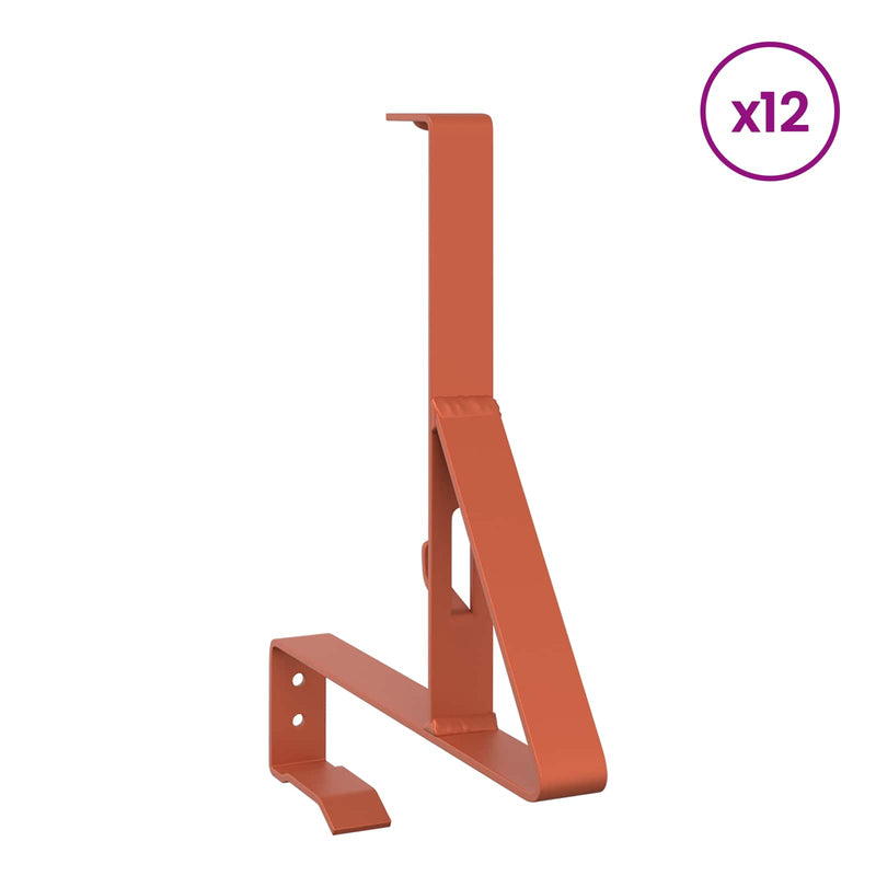 Load image into Gallery viewer, Vidaxl sneeuwbeveiligingsteun 12 pcs rood 29,5 x 3 x 34,5 cm staal