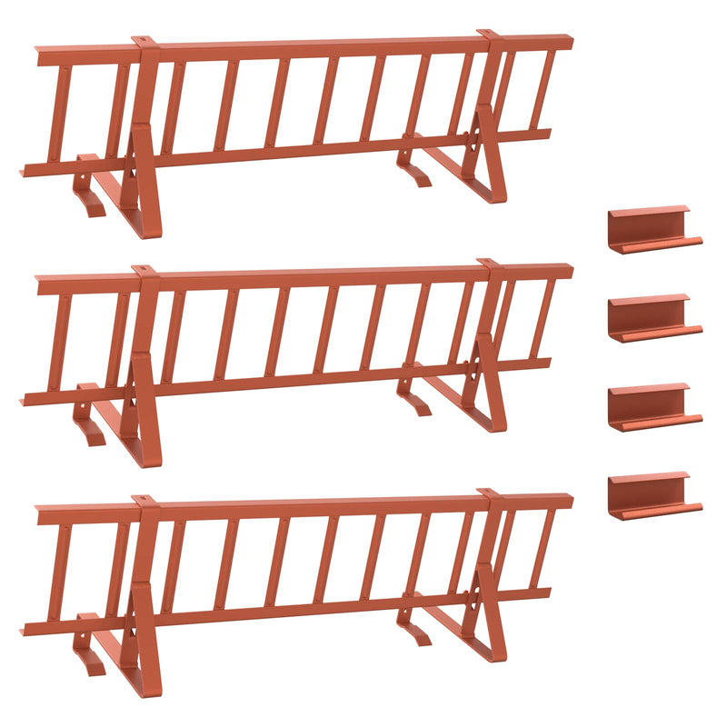 Load image into Gallery viewer, Vidaxl dak sneeuwbeugel rood 300 x 29,5 x 34,5 cm staal