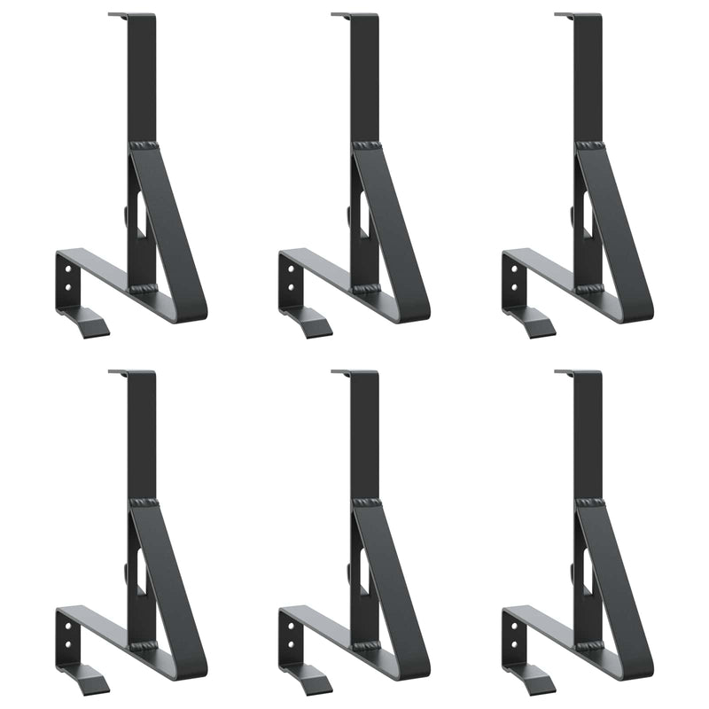 Load image into Gallery viewer, Vidaxl sneeuwbeveiligingsteun 6 pcs zwart 29,5 x 3 x 34,5 cm staal