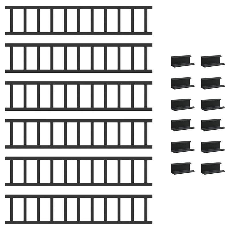 Load image into Gallery viewer, Vidaxl dak sneeuwbeugel zwart 600 x 2,5 x 20 cm staal