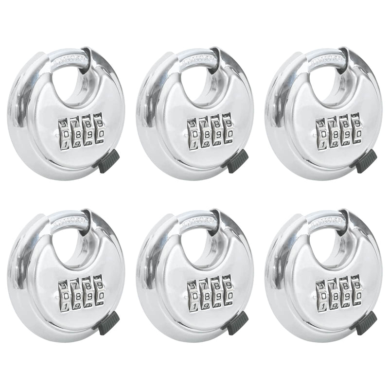 Load image into Gallery viewer, Vidaxl discusloten met sleutels 6 pcs zilver 7 x 2,3 x 7 cm