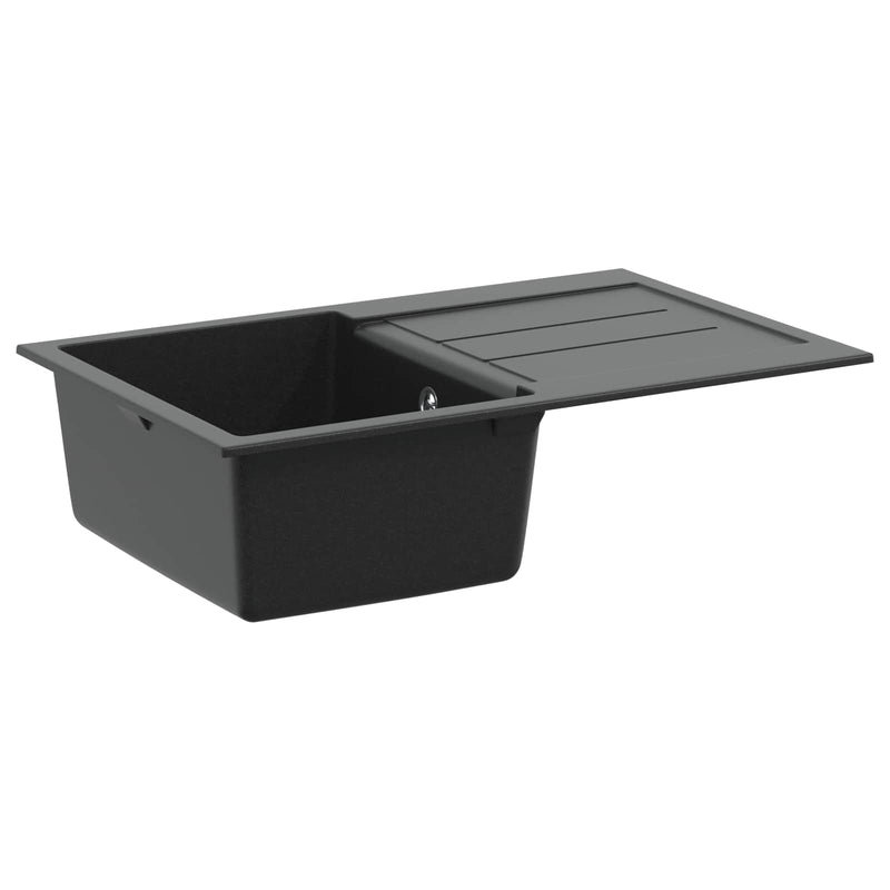 Load image into Gallery viewer, Vidaxl wasbak zwart 780 x 500 mm 80% kwarts en 20% hars