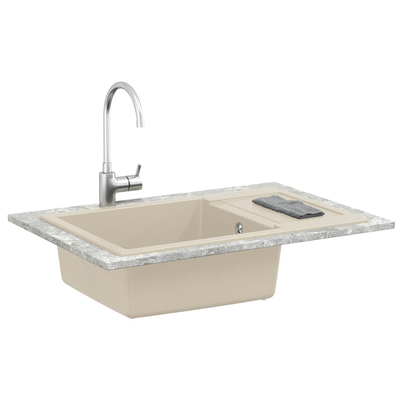 Load image into Gallery viewer, Vidaxl wasbak beige 780 x 500 mm 80% kwarts en 20% hars