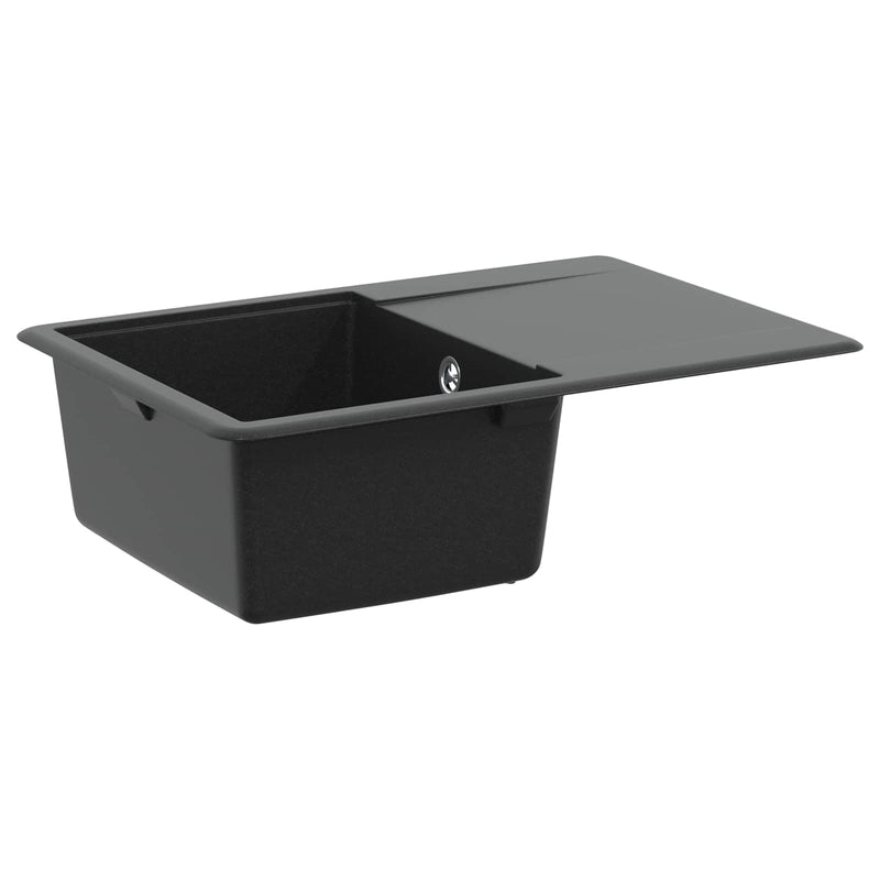 Load image into Gallery viewer, Vidaxl wasbak zwart 670 x 460 mm graniet
