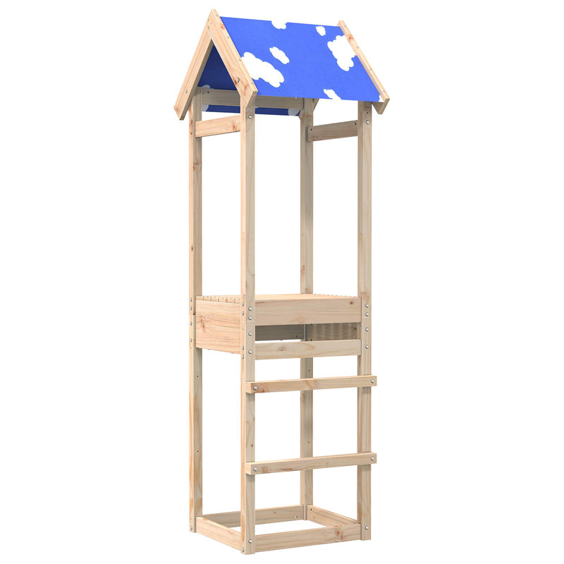 Load image into Gallery viewer, Vidaxl speeltoren bruin 52,5 x 46,5 x 195 cm massief grenenhout