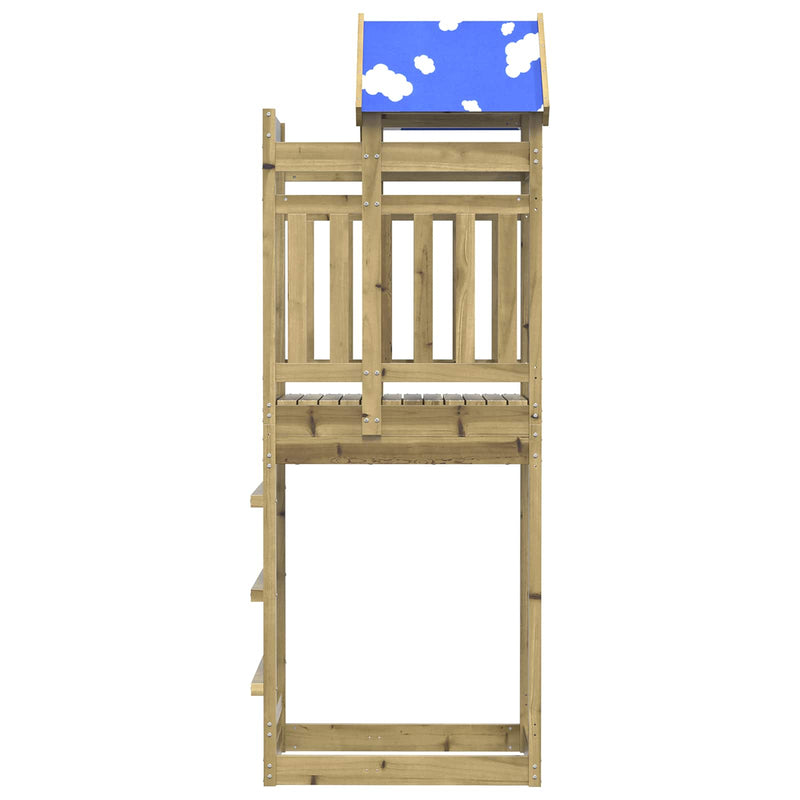 Load image into Gallery viewer, Vidaxl speeltoren bruin 52,5 x 85 x 239 cm massief geïmpregneerd hout