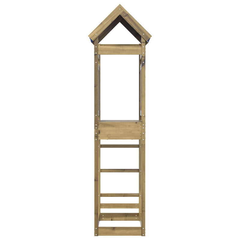 Load image into Gallery viewer, Vidaxl speeltoren bruin 52,5 x 85 x 239 cm massief geïmpregneerd hout