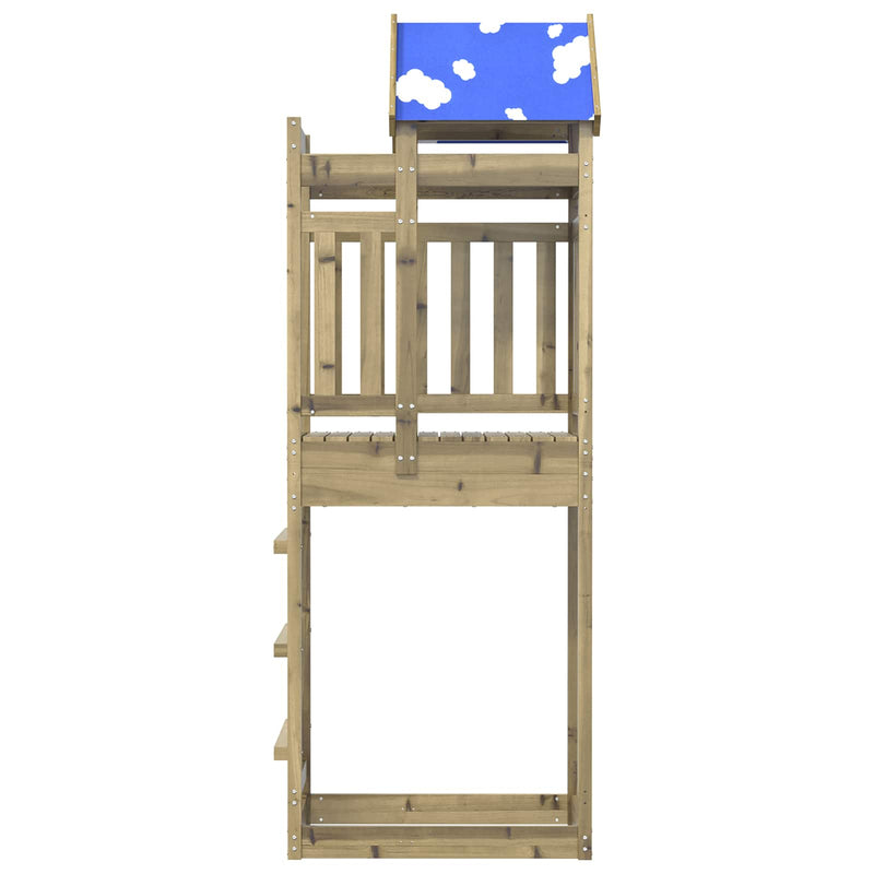 Load image into Gallery viewer, Vidaxl speeltoren bruin 85 x 52,5 x 239 cm massief geïmpregneerd hout