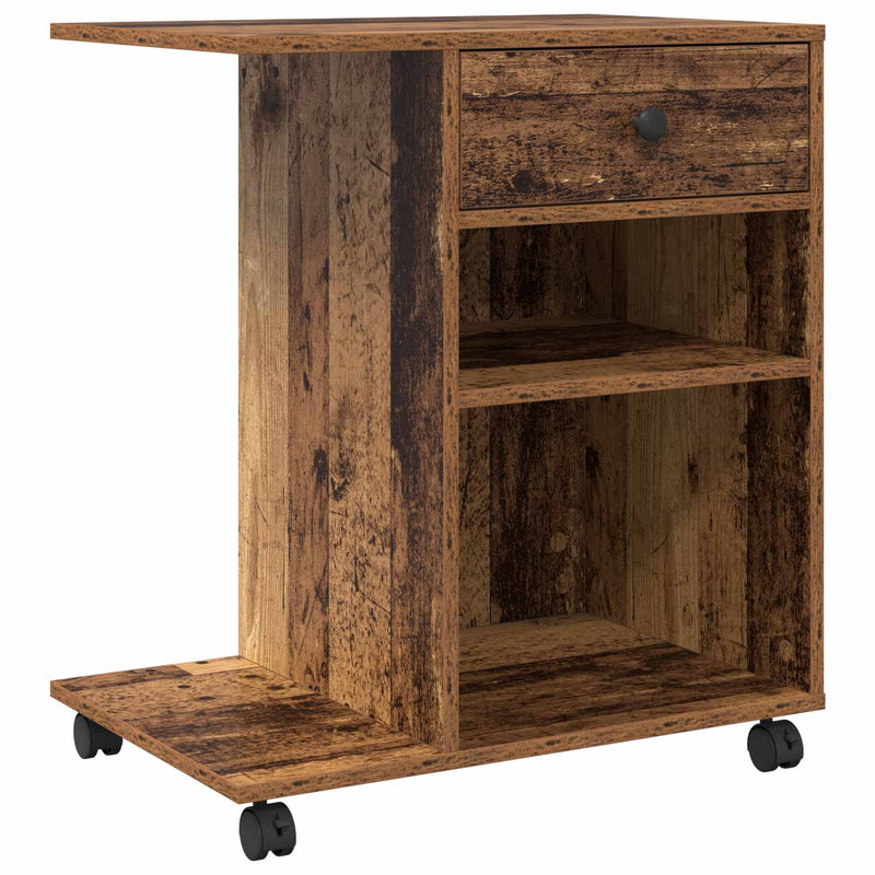 Load image into Gallery viewer, Vidaxl printerstand met lade oudhout 60 x 40 x 68.5 cm bewerkt hout