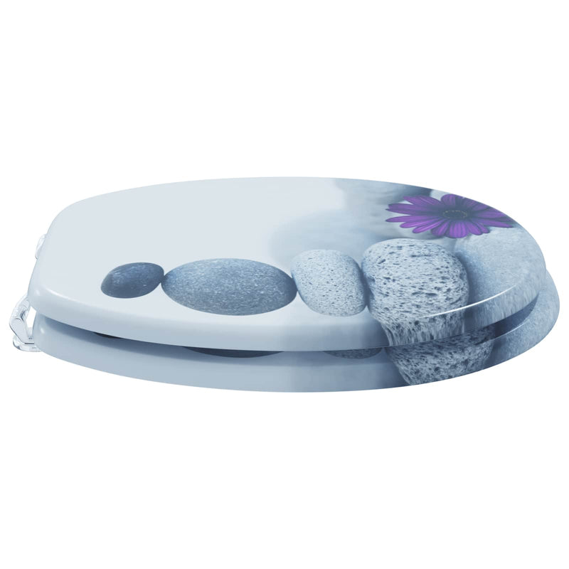 Load image into Gallery viewer, Vidaxl zachte sluit toiletbril grijs 44 x 38 cm mdf-plaat