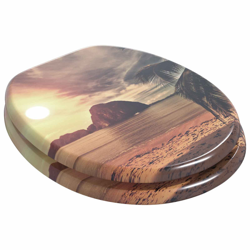 Load image into Gallery viewer, Vidaxl zachte sluit toiletbril oranje 44 x 38 cm mdf-plaat
