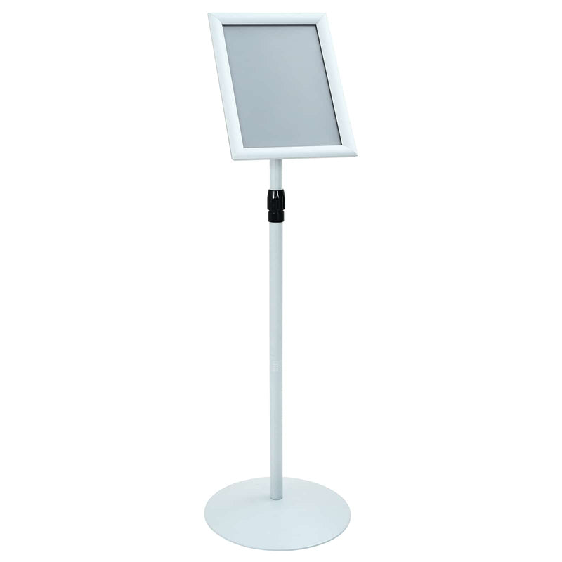 Load image into Gallery viewer, Vidaxl pedestal posterstand zilver 33 x 33 x 126 cm pvc en staal