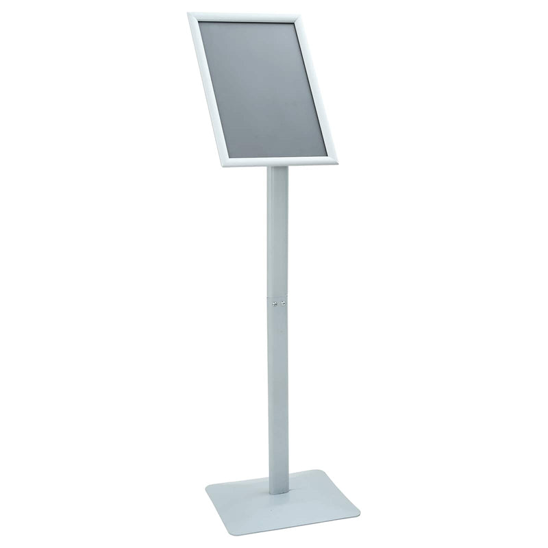 Load image into Gallery viewer, Vidaxl pedestal posterstand zilver 32 x 27 x 119 cm pvc en gietijzer