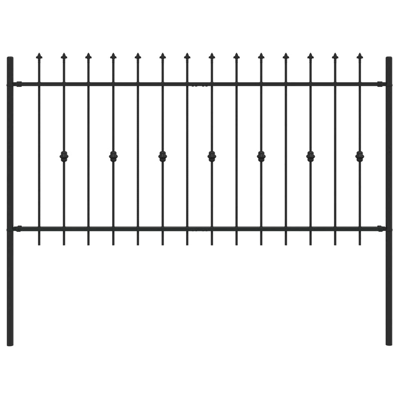 Load image into Gallery viewer, Vidaxl spike fence zwart 200 x 150 cm gepoedercoat staal