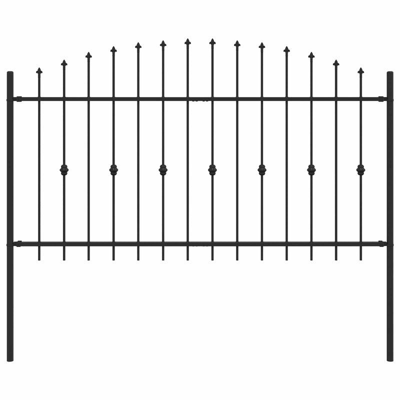 Load image into Gallery viewer, Vidaxl spike fence zwart 200 x 150 cm gepoedercoat staal