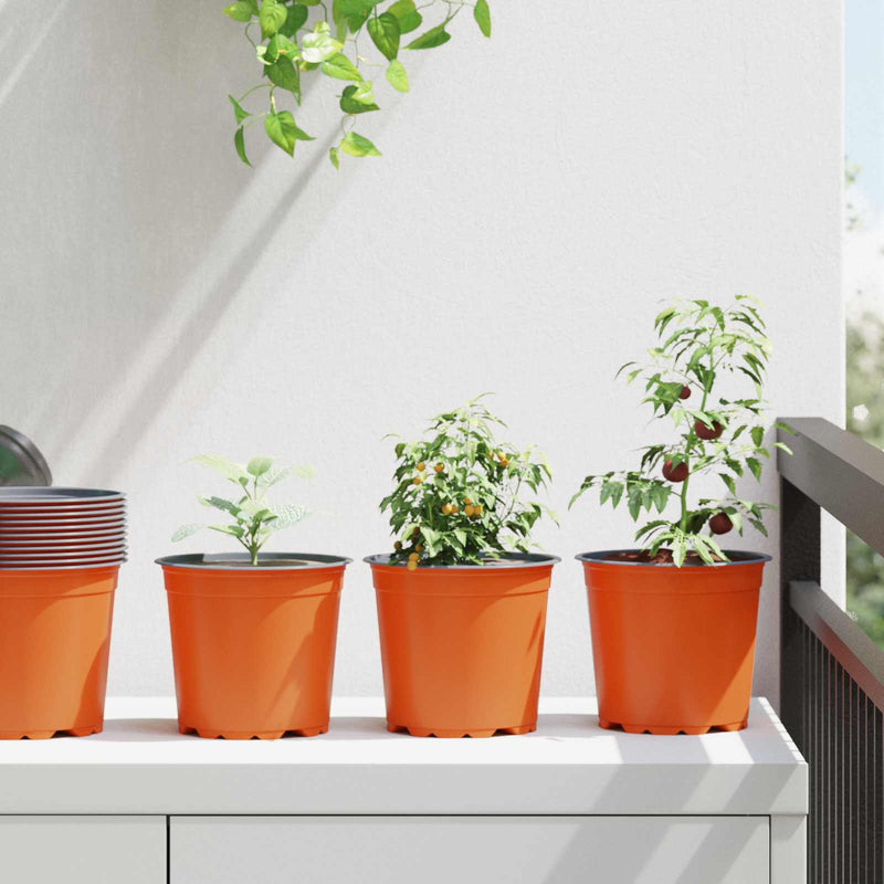 Load image into Gallery viewer, Vidaxl bloempot 50 pcs terracotta ø 15 x 13 cm kunststof