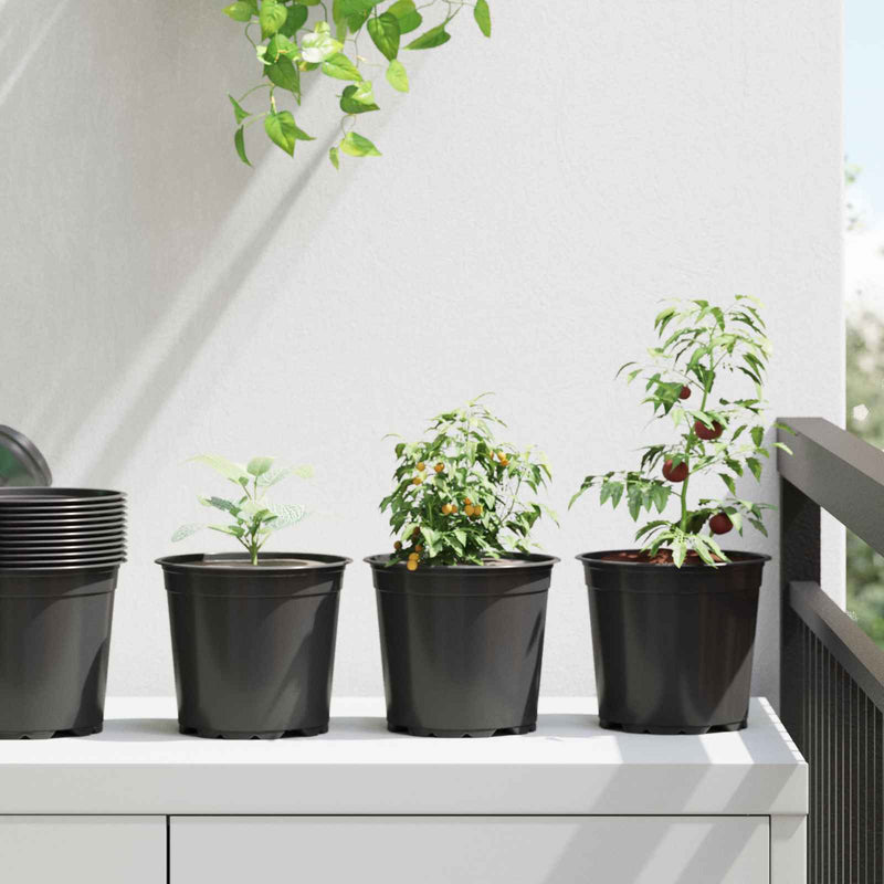 Load image into Gallery viewer, Vidaxl bloempot 50 pcs zwart ø 15 x 13 cm kunststof