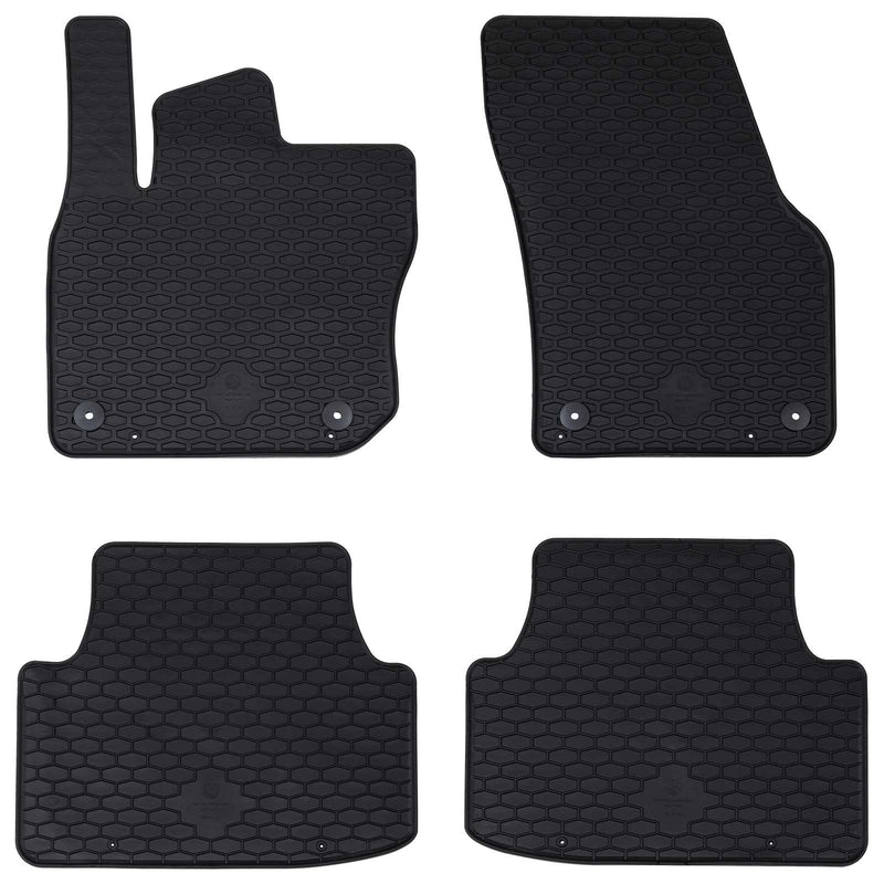 Load image into Gallery viewer, Vidaxl autobodemmat 4 pcs zwart vw tiguan tdi rubber