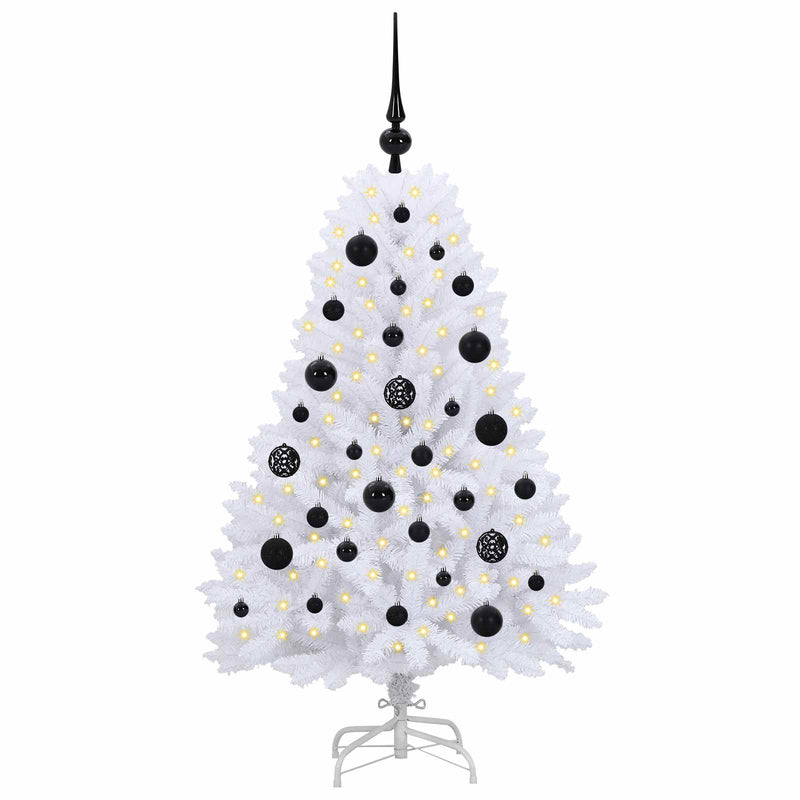 Load image into Gallery viewer, Vidaxl kunstmatige inklapbare kerstboom wit 120 cm pvc en staal
