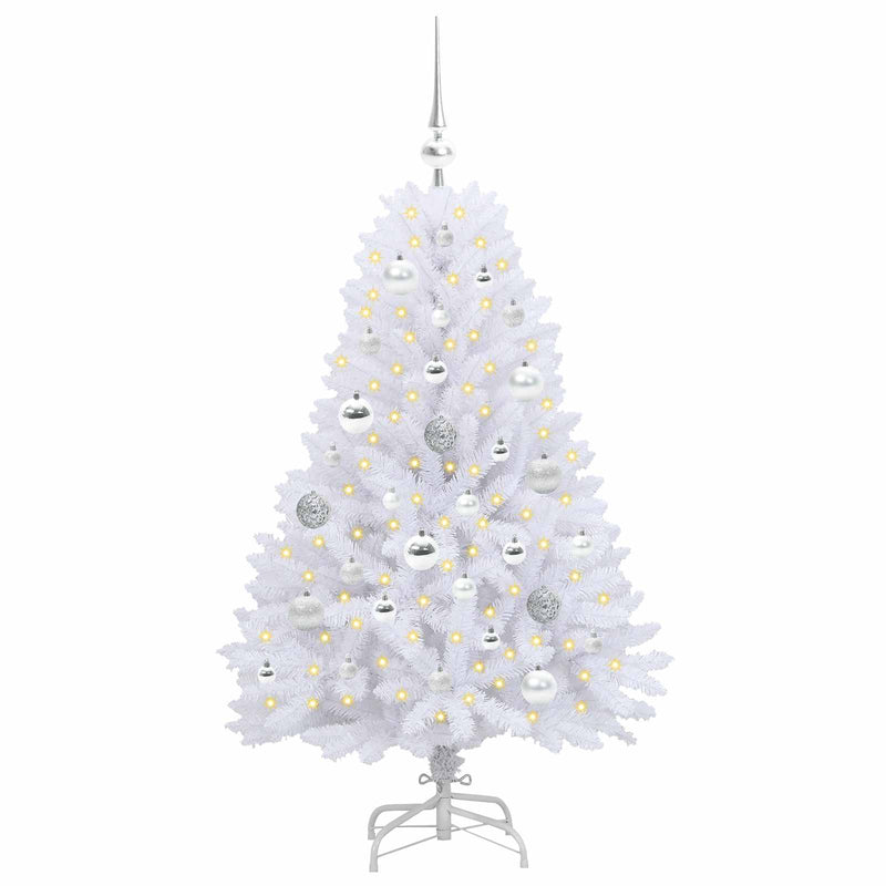 Load image into Gallery viewer, Vidaxl kunstmatige inklapbare kerstboom wit 120 cm pvc en staal
