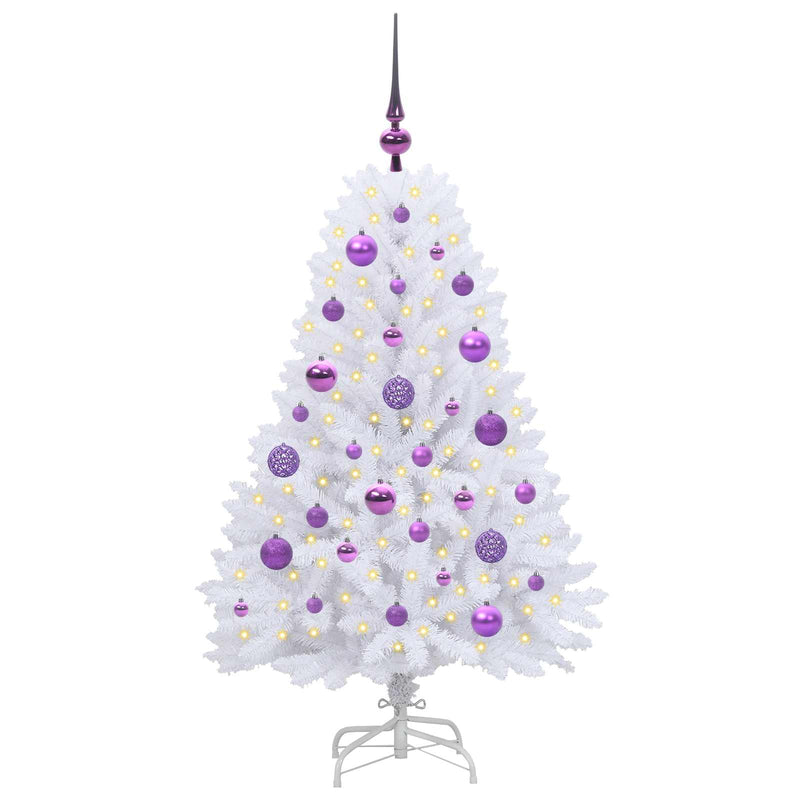 Load image into Gallery viewer, Vidaxl kunstmatige inklapbare kerstboom wit 120 cm pvc en staal