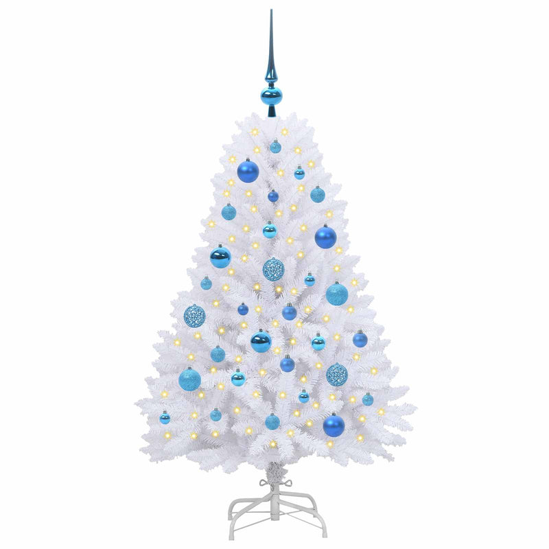 Load image into Gallery viewer, Vidaxl kunstmatige inklapbare kerstboom wit 120 cm pvc en staal